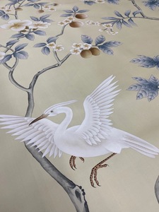 <span class=keywords><strong>Carta</strong></span> da <span class=keywords><strong>parati</strong></span> di seta dipinta a mano di progettazione dell'albero di pera della decorazione della parete domestica fatta a mano per la casa della villa - Product Image 3