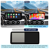Navigateur GPS ultra-fin 12,3 pouces, autoradio avec CarPlay sans fil intégré, Android Auto, système d'exploitation Linux, WiFi pour Mercedes-Benz Classe C (W205)