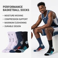 Chaussettes de basketball haute performance pour adultes et jeunes, en coton premium, rembourrées, respirantes et écologiques