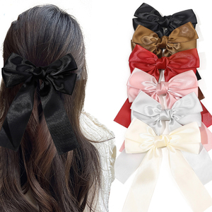 Klip Duckbill ikatan simpul warna polos untuk wanita grosir klip rambut pita kupu-kupu warna-warni mode jepit rambut pita gadis sederhana - Product Image 2