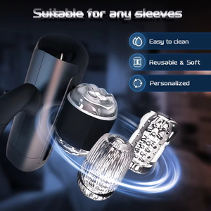 Masturbateur masculin portable avec fonction de poussée automatique et support pour téléphone portable - Product Image 5