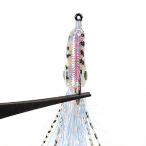 3D ojos luminosos pequeño calamar mosca patas de goma artificiales Flash oropel Streamer moscas trucha lubina agua salada Señuelos de Pesca cebos - Product Image 4