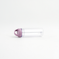 Bouteille en plastique légère de 500 ml, sans BPA, transparente, avec couvercle hermétique, pour l'école, les trajets quotidiens et les activités de plein air