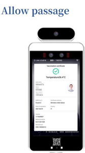 Zento 8 inch Wifi TCP/IP Hệ thống kiểm soát truy cập tầm nhìn ban đêm sinh trắc học nhận dạng khuôn mặt đo nhiệt độ - Product Image 2