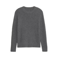 Pull en maille gaufrée col rond pour homme, personnalisé, en laine/cachemire, style preppy décontracté, idéal pour l'hiver et les tenues de boutique – Vente en gros