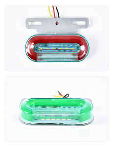 Vente en gros 12V 24V Coloré En Plastique Bleu Ovale Ambre Led Bateau <span class=keywords><strong>Cargo</strong></span> Remorque Tourner Les Feux Arrière Led Bar Feux De Dégagement Pour Remorques - Product Image 2