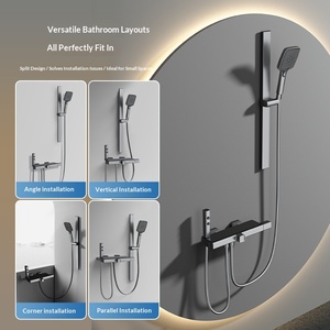 Juego de Ducha de Lujo Ligero en Cobre Ajustable con Cromado y Boquilla de Aumento de Presión para Baño FL-200, Diseño Elegante y Sofisticado - Product Image 6