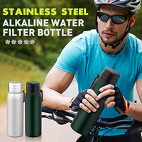 Botol Air Manual Filter SS304 Rumah Tangga 750ml, Tahan Panas/Dingin, Alkali, Portabel, Ramah Lingkungan, Outdoor, OEM/ODM