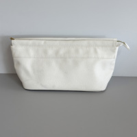 Pochette trapézoïdale en PU grain litchi blanc, à large ouverture, personnalisable avec logo, résistante à l'eau, pour femme, idéale pour les voyages