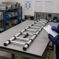 Échelle télescopique en aluminium à 9 marches, portée de 261 cm/8,56 pi, conception robuste avec verrouillage de sécurité, pliable pour usage domestique et commercial
