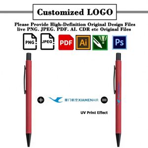 Commercial Office Supplies Promotional Gifts <b>Rubber</b> Coated Soft Touch Pen with Custom Logo Metal Engraving - Product Image 4