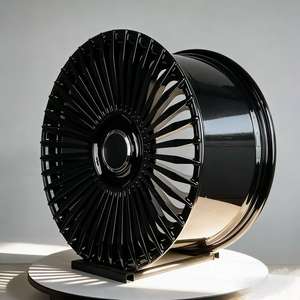 Rines de aleación pulidos en negro brillante de 20 y 22 pulgadas con <span class=keywords><strong>PCD</strong></span> 5x130 compatibles con <span class=keywords><strong>Porsche</strong></span> Cayenne <span class=keywords><strong>Macan</strong></span> - Product Image 3