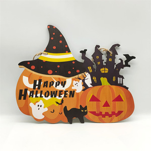 Decoración de madera de Halloween, colgante de fiesta artesanal de madera, colgante de una pieza personalizado - Product Image 4