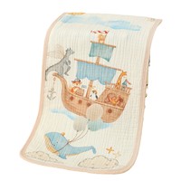 Serviette pour enfants, style européen-américain, écologique, pur coton, gaze à quatre couches, imprimé de dessins animés, serviette pour le visage, petite