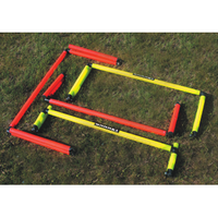 Barre de saut pliable à charnières en polypropylène fluorescent 32 mm, hauteur max. 20 cm, équipement d'entraînement d'agilité