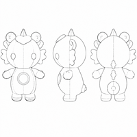Peluche Mascotte Dragon Bleu Personnalisée Mignonne, Jouet en Peluche Doux Personnage de Dessin Animé OEM/ODM pour Cadeau de Marque, Promotion Commercial, Souvenir d'Entreprise
