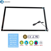 Nuevo Kit de Pantalla Táctil Superpuesta con Interfaz USB Infrarroja, Multitáctil de 10/20 Puntos, Marco de Aluminio, 32''-98'' Pulgadas, para Uso Comercial