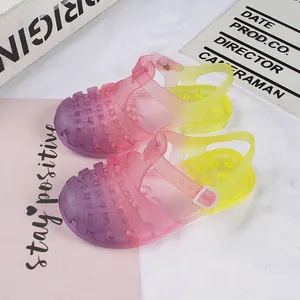 Sandal Jelly Mini Helisha Warna Neon Anak, Sandal Karet Anak-anak Laki-laki dan Perempuan, Sandal Jelly Anak Perempuan Lucu 2022