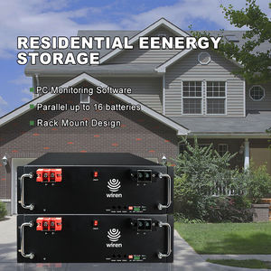 Batería LiFePO4 de 48V 5KWh 5-10kW IP20 para Montaje en Rack, Wiren W4000, 5000+ Ciclos, RS485 CAN, Almacenamiento de Energía Solar para el Hogar - Product Image 5