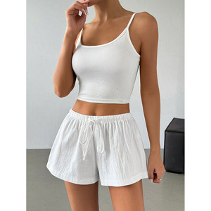 2025 Europe United States New Ladies Vintage Casual <strong>Shorts</strong> Summer Regular Fit Polyester Trend Cross-border Foreign Trade Spot - Product Image 3