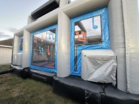 Promotion : Château Gonflable Interactif Disco pour Adultes, Thème Boombox Rétro, pour Fêtes