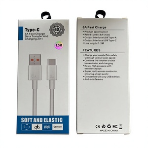 Popular venta 6A <span class=keywords><strong>USB</strong></span> <span class=keywords><strong>C</strong></span> Super carga rápida datos tipo <span class=keywords><strong>C</strong></span> Cable <span class=keywords><strong>USB</strong></span> 0,5 M 1M 1,5 m 2M para teléfonos móviles - Product Image 5