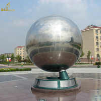 Décoration de Globe de carte du monde en acier inoxydable, grande Sculpture de Globe en acier D & Z