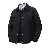Veste décontractée homme style printemps-automne 2025 – Manteau de travail tendance avec col brodé, coupe ample – Vêtements pour homme