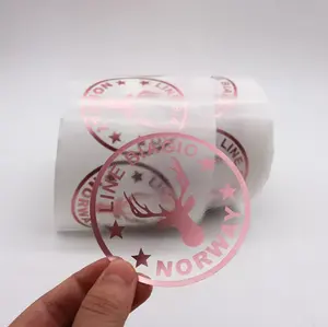 Custom Logo Self Adhesive Clear Gold Foil Sticker Waterproof Transparent Label Sticker Printing
