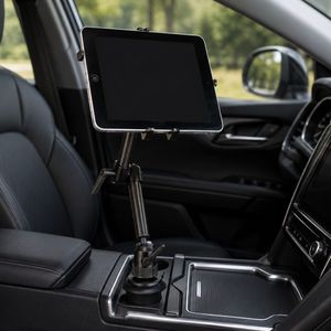 Support de téléphone de voiture en fibre de carbone, support de tablette iPad, caméra, réglable à 360°, robuste, pour Uber Taxi - Product Image 5