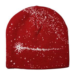 Gorro de punto Jacquard con estampado completo Unisex sin mangas de alta calidad de acrílico 100% - Product Image 2