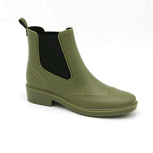 Ladies Fashion Shoes with Double Elastic and Back <strong>Pull</strong> Loop Outdoor Rain Shoes <strong>Waterproof</strong> Rain <strong>Boot</strong> - Product Image 3