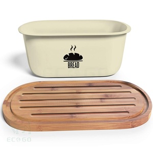กล่องเก็บขนมปังอะคริลิคพร้อมฝาไม้ไผ่แบบถอดได้สำหรับเก็บอาหารในห้องครัว - Product Image 4