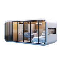 Cabine Mobile Capsule Personnalisée d'Usine Chinoise, Maison Préfabriquée en Conteneur avec Cuisine et Salle de Bain pour Hôtels