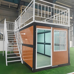 Wholesale <b>Cheap</b> Waterproof Insulation Prefab Folding Container House Prefabricated Modular Portable Mobile House With Stairs - Product Image 1