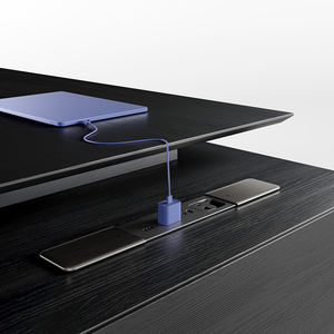 Estación <span class=keywords><strong>DE</strong></span> TRABAJO <span class=keywords><strong>DE</strong></span> CEO moderna <span class=keywords><strong>de</strong></span> lujo, escritorio <span class=keywords><strong>de</strong></span> oficina ejecutivo convertible y extensible con cajones <span class=keywords><strong>de</strong></span> gestión <span class=keywords><strong>de</strong></span> cables <span class=keywords><strong>de</strong></span> almacenamiento - Product Image 6