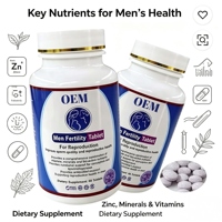 Complément alimentaire à base de plantes pour la fertilité masculine, de haute qualité, personnalisé OEM/ODM, comprimés à base de plantes pour la fertilité masculine uniquement