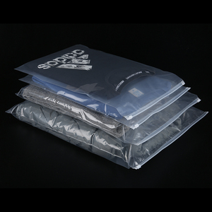 Thiết kế mới <span class=keywords><strong>Ziplock</strong></span> Túi <span class=keywords><strong>PVC</strong></span> với Frosted t Áo sơ mi dây kéo cho đồ bơi rõ ràng minh bạch quần áo bao bì vô trùng in logo - Product Image 1