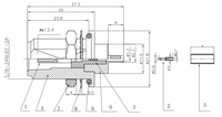 Connecteur femelle N de qualité supérieure 50 ohms à double aiguille N-C-KY1.5 23 dents, connecteur N à sertir pour câbles de communication RG174 RG316