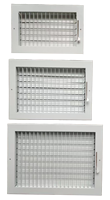 Grille de ventilation rectangulaire en métal 110 mm pour plafond/mur avec installation facile et durable, caractéristiques réglables