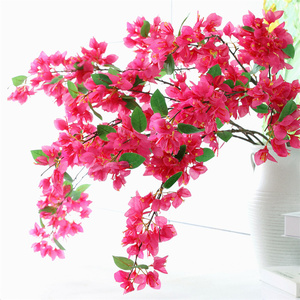 Wholesale Artificial Silk Flowers Bougainvillea <b>Tree</b> Branch for Christmas Wedding Decor Triangle Plum Flower Bougainvillea - Product Image 1