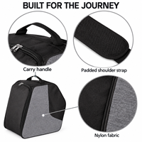 Sac à bottes de ski noir et gris avec bandoulière et compartiments séparés
