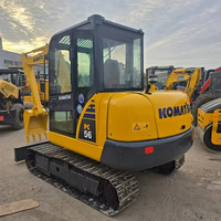 Excavatrice Komatsu PC56 d'occasion fabriquée au Japon avec prix d'usine, mini-excavatrice sur chenilles Komatsu PC 56 prête à l'emploi