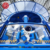 Tren Eléctrico Infantil con Techo para Niños, Atracción de Tren de Bolas de Agua para Centros Comerciales, Mini Parque de Atracciones para Niños