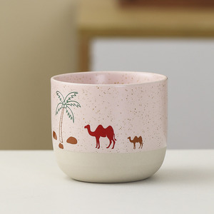 <span class=keywords><strong>Tasse</strong></span> à café en céramique rustique effet chameau, style vintage, pour latte art, à forte absorption d'arômes, créative, pour maîtres baristas - Product Image 3