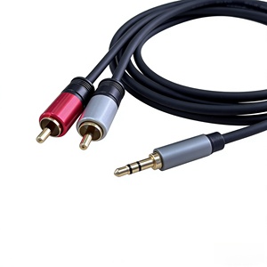 Cable de Audio de 3.5mm a 2 Conectores <span class=keywords><strong>RCA</strong></span>, Varias Longitudes, Venta al Por Mayor de Fábrica - Product Image 4