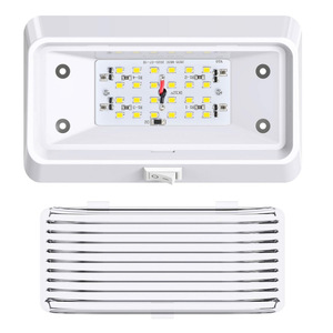LED RV Exterior <b>Light</b> 6in x 3.6in <b>Waterproof</b> Rectangle Manual <b>Switch</b> Outdoor Lighting for Camper Trailer - Product Image 5