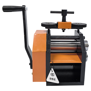 Oranje handmatige walsmachine voor het maken van sieraden, het walsen van plaatmetaal, het trekken van cirkelvormige en halfronde draden - Product Image 2