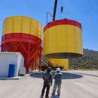 Silo à ciment boulonné de grande capacité 3000T HAOLI, diamètre 12500 mm, silo de stockage modulaire en acier pour centrale à béton