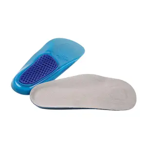 Shock Absorption Soft 3/4 Length Heel Cushion Foot Care Pain Relief Orthopedic Flatfoot Arch Support Heel Pad Insole For Shoe